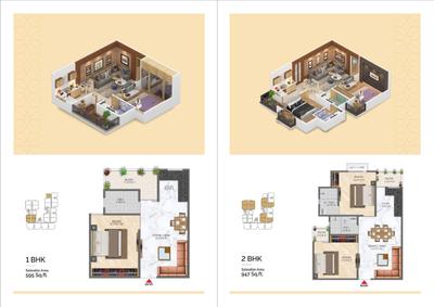 Image of 947 Sq.ft 2 BHK Apartment / Flat for sale in Elite, Bhankrota, Jaipur for Rs. 4500000