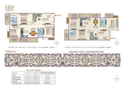Image of 1600 Sq.ft 3 BHK Apartment / Flat for sale in Ashirwad IOB Galaxy Phase II, Danapur, Patna for Rs. 5000000