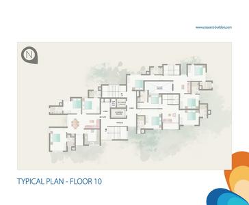 Image of 1104 Sq.ft 2 BHK Apartment / Flat for sale in Crescent Zinnia, Pottammal, Kozhikode for Rs. 7000000