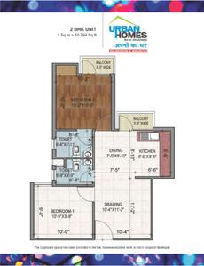 Image of 400 Sq.ft 1 BHK Apartment / Flat for sale in Aditya Urban Homes Phase 2B, Bamheta Village, Ghaziabad for Rs. 2400000