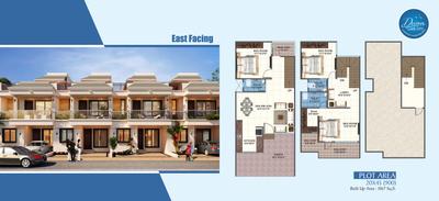 Image of 1567 Sq.ft 3 BHK Duplex for sale in Divan Lake City, Lambakheda, Bhopal for Rs. 8500000