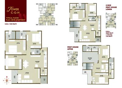 Image of 2650 Sq.ft 4 BHK Penthouse for sale in Earth Allyssum, Bhayli, Vadodara for Rs. 6700000