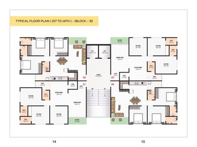 Image of 1845 Sq.ft 3 BHK Apartment / Flat for sale in Shivay Signature Elena, Zundal, Ahmedabad for Rs. 6800000