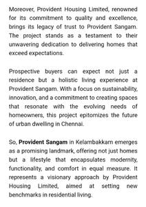 Image of 1309 Sq.ft 3 BHK Apartment / Flat for sale in Provident Sangam, Kelambakkam, Chennai for Rs. 9500000