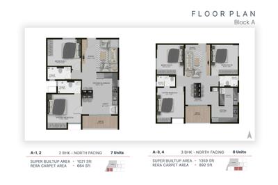 Image of 1068 Sq.ft 2 BHK Apartment / Flat for sale in 302 West, Kadagrahara, Bengaluru for Rs. 8700000