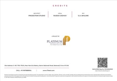 Image of 1850 Sq.ft 3 BHK Apartment / Flat for sale in Platinum 17 East, Baner, Pune for Rs. 20500000