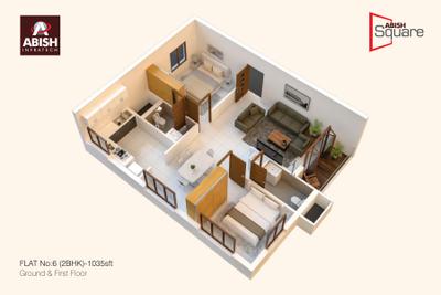 Image of 1158 Sq.ft 2 BHK Apartment / Flat for sale in Abish Square, Yeyyadi, Mangalore for Rs. 7800000