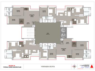 Image of 1872 Sq.ft 3 BHK Apartment / Flat for sale in Shri Brahmani Vishakha Olivia, Chandkheda, Ahmedabad for Rs. 8500000