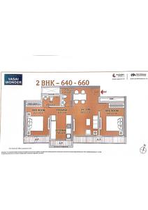 Image of 490 Sq.ft 1 BHK Duplex for sale in AVA Sereno, Vasai East, Vasai for Rs. 4400000