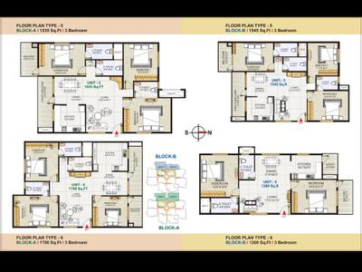 Image of 1500 Sq.ft 3 BHK Apartment / Flat for sale in GK Golden City by G K Shelters, Parappana Agrahara, Bengaluru for Rs. 12200000