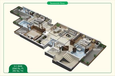 Image of 1800 Sq.ft 3 BHK Builder Floor for sale in Motia Harmony Greens, Sanauli, Zirakpur for Rs. 11000000