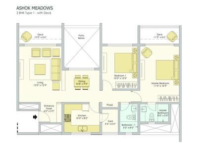 Image of 1510 Sq.ft 3 BHK Apartment / Flat for sale in Ashok Meadows - Hinjewadi, Hinjawadi, Pune for Rs. 15200000