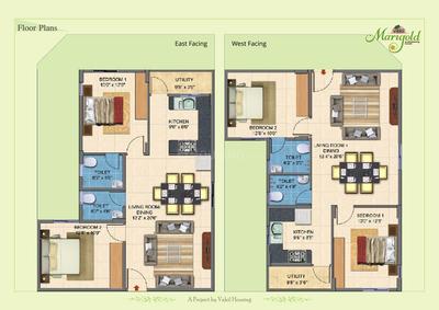 Image of 910 Sq.ft 2 BHK Apartment / Flat for sale in Vakil Marigold, Iggalur, Bengaluru for Rs. 5000000