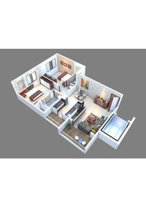Image of 945 Sq.ft 2 BHK Apartment / Flat for sale in Lunkad RKL Anand PH2 A Building, Tathawade, Pune for Rs. 5000000
