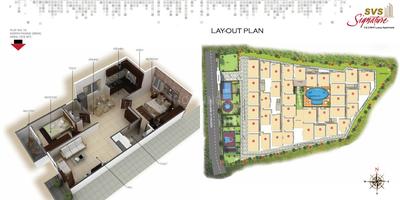 Image of 1104 Sq.ft 2 BHK Apartment / Flat for sale in SVS Signature by SVS Developers, K R Puram, Bengaluru for Rs. 10500000