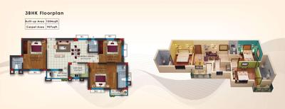 Image of 696 Sq.ft 2 BHK Apartment / Flat for sale in Safety Shree Vinayak Heritage, Patrapada, Bhubaneswar for Rs. 7800000