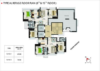 Image of 550 Sq.ft 1 BHK Apartment / Flat for sale in Romell Empress, Borivali West, Mumbai for Rs. 10500000