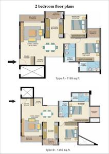 Image of 1190 Sq.ft 2 BHK Apartment / Flat for sale in Sunce Caesars Palace, Bangalore City Municipal Corporation Layout, Bengaluru for Rs. 13200000