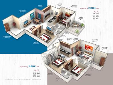 Image of 1500 Sq.ft 2 BHK Penthouse for sale in Krishna Vihar, Zingabai Takli, Nagpur for Rs. 8000000