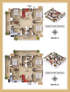 Image of 965 Sq.ft 2 BHK Apartment / Flat for sale in Aakar Sai Raj City, Chhataripur, Varanasi for Rs. 6800000