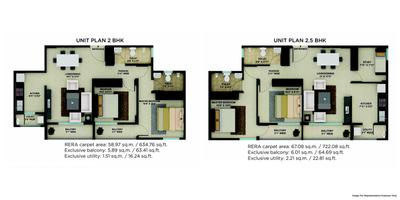 Image of 650 Sq.ft 1.5 BHK Apartment / Flat for sale in TATA New Haven Boisar II, Boisar, Mumbai for Rs. 2400000