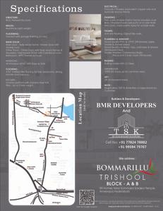 Image of 1570 Sq.ft 2 BHK Apartment / Flat for sale in Bommarillu Trishool, Ameenpur, Sangareddy for Rs. 7600001