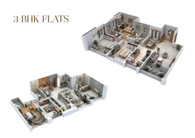 Image of 1870 Sq.ft 3 BHK Apartment / Flat for sale in Shivalay Suyog Srivatsa, Bibwewadi, Pune for Rs. 24500000