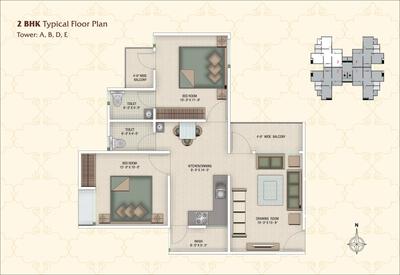 Image of 850 Sq.ft 2 BHK Builder Floor for sale in Royal Gold, Waghodia Road, Vadodara for Rs. 3300000