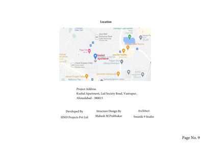 Image of 926 Sq.ft 3 BHK Apartment / Flat for sale in HND Kushal Apartment, Vastrapur, Ahmedabad for Rs. 11000000