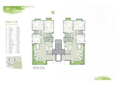 Image of 1450 Sq.ft 3 BHK Apartment / Flat for sale in Damodardas The Palace Green Life, New Alkapuri, Vadodara for Rs. 7500000