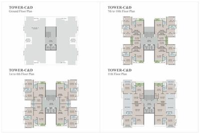 Image of 1150 Sq.ft 3 BHK Apartment / Flat for sale in Mahalaxmee Raadhe Shyaam Harmony, Gotri, Vadodara for Rs. 4600000