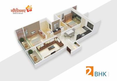 Image of 1323 Sq.ft 2 BHK Apartment / Flat for sale in Kotibhaskar Gauritanay, Kothrud, Pune for Rs. 25000000