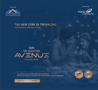 Image of 1671 Sq.ft 3 BHK Apartment / Flat for sale in SDR Sri Gayathri Avenue, Horamavu, Bengaluru for Rs. 9200000