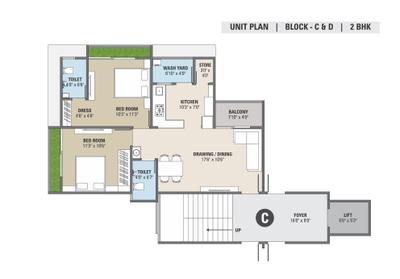 Image of 1035 Sq.ft 3 BHK Apartment / Flat for sale in Empire Lavish Square, Kadi, Mehsana for Rs. 5200000