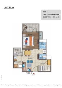 Image of 1150 Sq.ft 3 BHK Apartment / Flat for sale in Land Craft Metro Homes Phase 2, Basantpur Saitli, Ghaziabad for Rs. 5950000