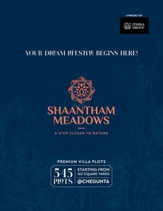 Image of 120 Sq.ft Residential Plot / Land for sale in Ithika Shaantham Meadows, Chinna Shivnoor, Hyderabad for Rs. 1800000