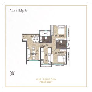 Image of 841 Sq.ft 2 BHK Apartment / Flat for sale in S B Azura Height, Jogeshwari West, Mumbai for Rs. 22500000