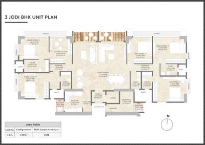 Image of 834 Sq.ft 2 BHK Apartment / Flat for sale in Inspira Aura, Borivali West, Mumbai for Rs. 24600000