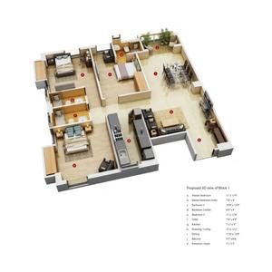 Image of 1650 Sq.ft 3 BHK Apartment / Flat for sale in Signum Aristo, Maniktala, Kolkata for Rs. 21000000