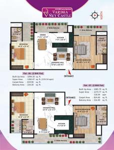 Image of 1518 Sq.ft 3 BHK Apartment / Flat for sale in Vardha Sky Castle, Kalindipuram, Allahabad for Rs. 10170131
