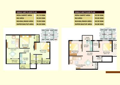 Image of 950 Sq.ft 2 BHK Apartment / Flat for sale in Pragati Pearl, Bhatagaon, Raipur for Rs. 5500000