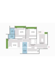 Image of 1500 Sq.ft 3.5 BHK Apartment / Flat for sale in Buildscape Solis One, Bopal, Ahmedabad for Rs. 7500000