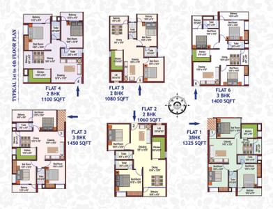Image of 1190 Sq.ft 3 BHK Apartment / Flat for sale in Shree Ramdeo Garden Block C, Namkum, Ranchi for Rs. 5180000
