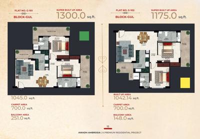 Image of 1150 Sq.ft 2 BHK Apartment / Flat for sale in Awadh Ambrosia, Harhua, Varanasi for Rs. 4485000
