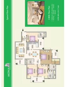 Image of 1207 Sq.ft 2 BHK Apartment / Flat for sale in Mona Greens, Nabha, Zirakpur for Rs. 5250000