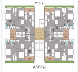 Image of 1200 Sq.ft 2 BHK Apartment / Flat for sale in Tejendra Crystal, Vastral, Ahmedabad for Rs. 4300000