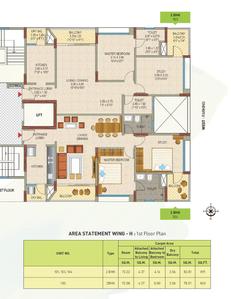Image of 1250 Sq.ft 2 BHK Apartment / Flat for sale in DSK Garden Enclave, Kondhwa, Pune for Rs. 8500000