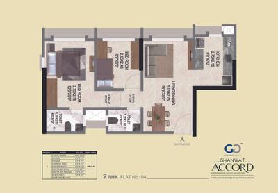 Image of 590 Sq.ft 2 BHK Apartment / Flat for sale in Ghanwat Accord, Malad East, Mumbai for Rs. 11800000