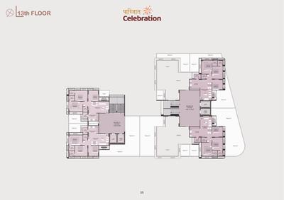 Image of 1980 Sq.ft 3 BHK Apartment / Flat for sale in Param Paarijat Celebration, Kudasan, Gandhinagar for Rs. 7700000