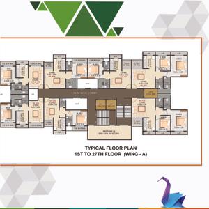 Image of 685 Sq.ft 1 BHK Apartment / Flat for sale in Sky Tisai Residency, Kalyan East, Kalyan for Rs. 4299000